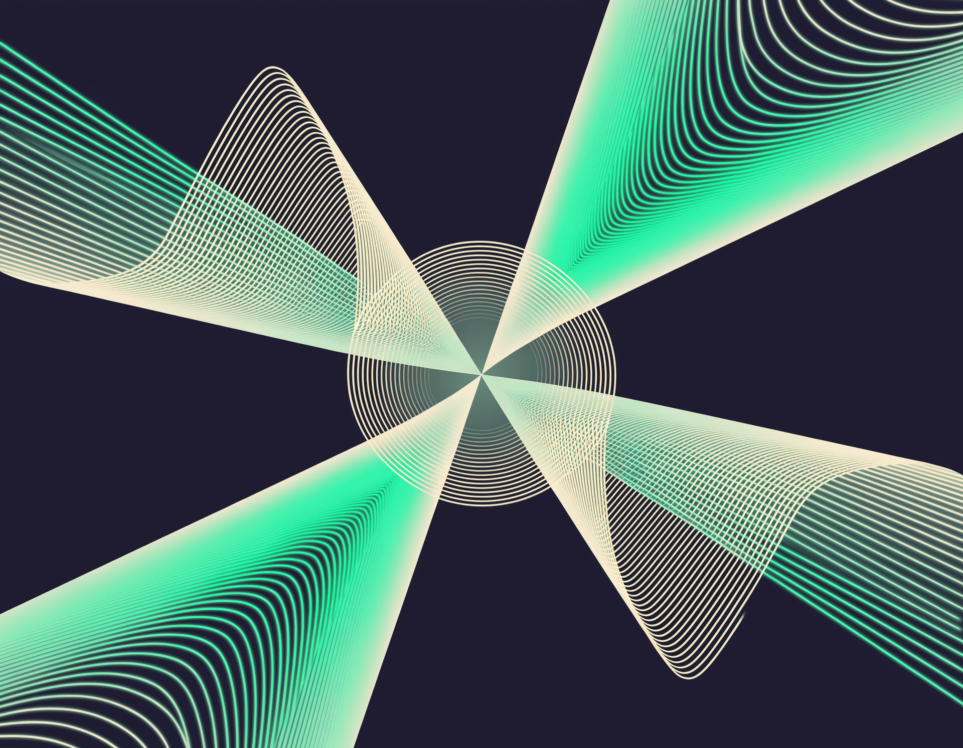 Abstract geometric illustration of income streams converging into a unified view