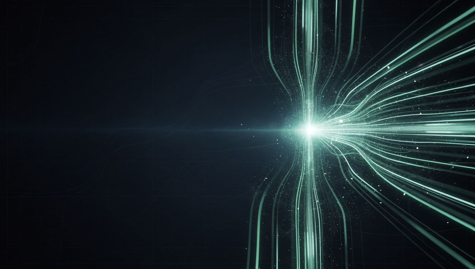 Abstract data streams converging into a unified financial dashboard visualization